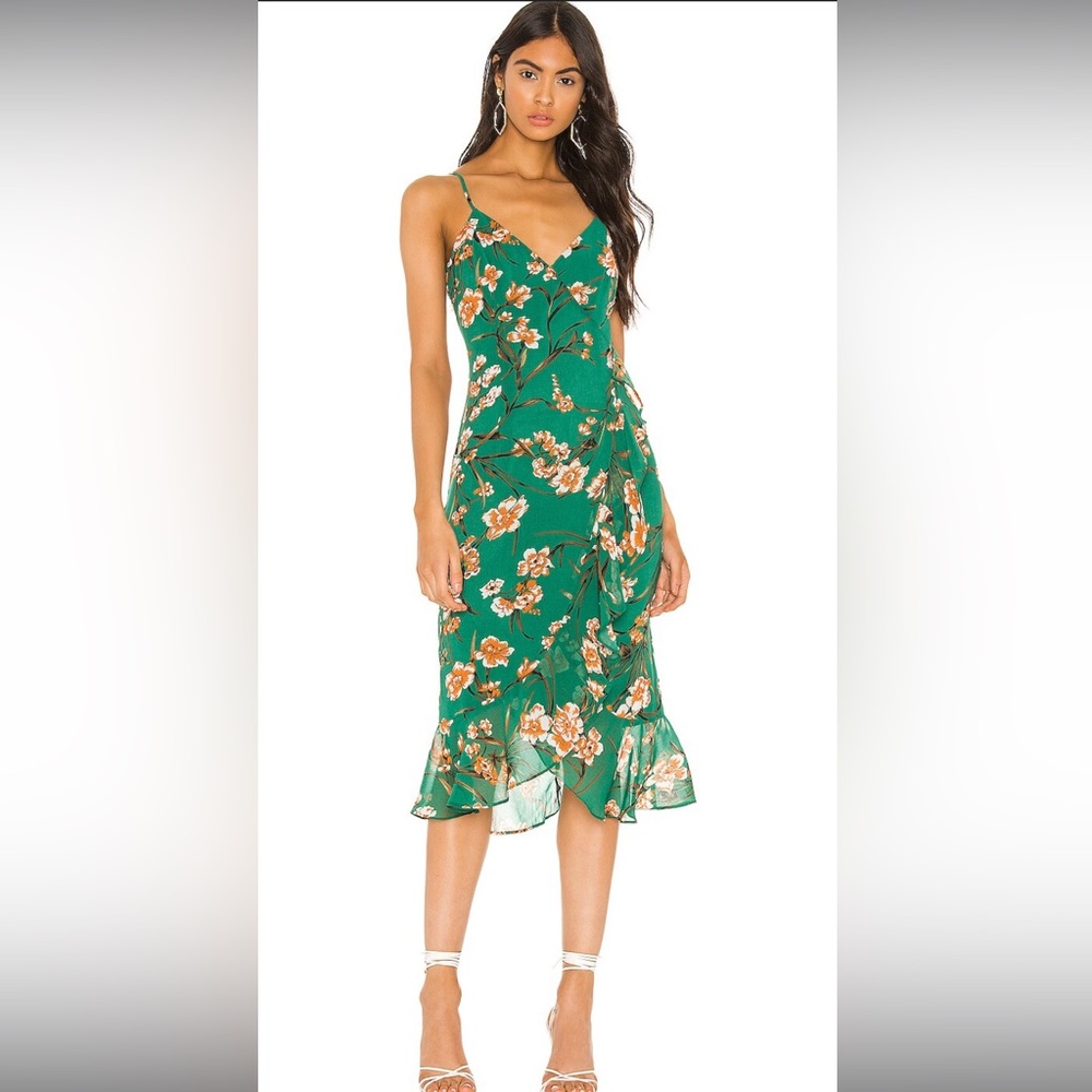 Revolve Bardot Malika Dress in Orange Floral Size Medium/8